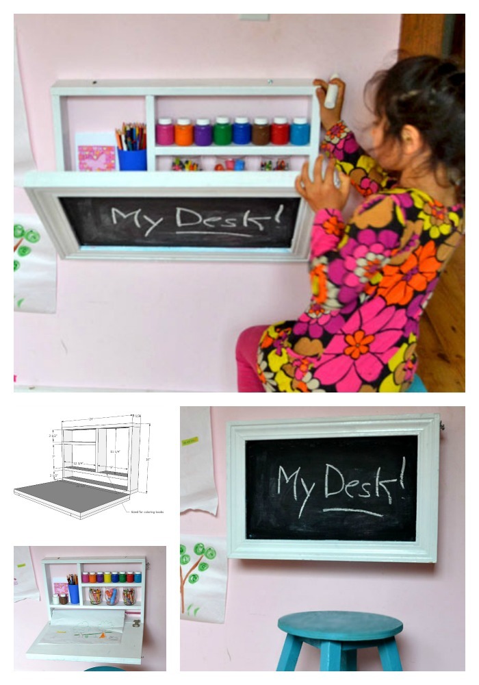 Wall desk hot sale for kids